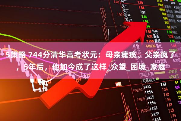 5策略 744分清华高考状元：母亲瘫痪、父亲疯了，5年后，他如今成了这样_众望_困境_家庭
